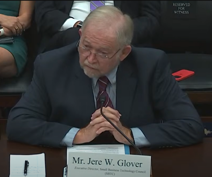 On April 16, 2024, SBTC Executive Director Jere Glover was invited to testify before the House Small Business Subcommittee on Economic Growth, Tax and Capital Access in a hearing titled “Exploring SBA Programs: Reviewing the SBIC and SBIR Programs’ Impact on Small Businesses."