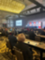 Andrew Lawrence from Clement & Murphy, PLLC, addresses SBC Delegates in opening sessions.