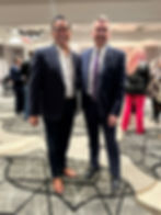 NSBA President and CEO Todd McCracken and SBC 2025 Delegate Jose Flores (the other one).